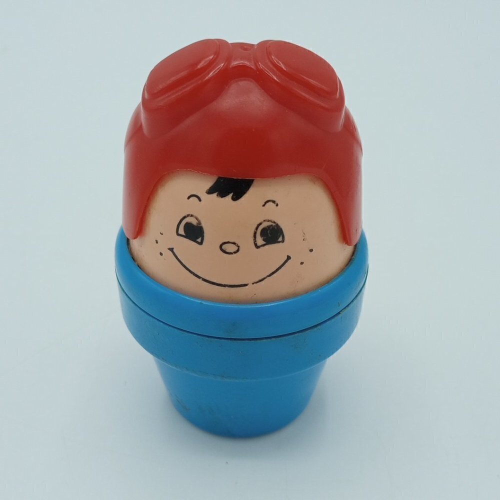 Vintage 1984 Fisher Price Playskool Little People Sea Plane Pilot